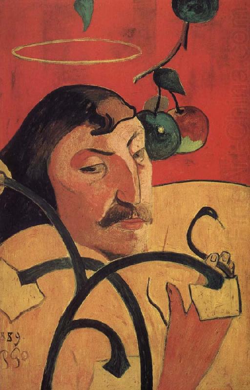 With yellow halo of self-portraits, Paul Gauguin
